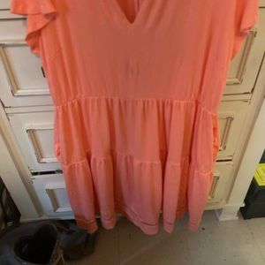 Gorgeous Coral Dress-Worn Once with pockets
